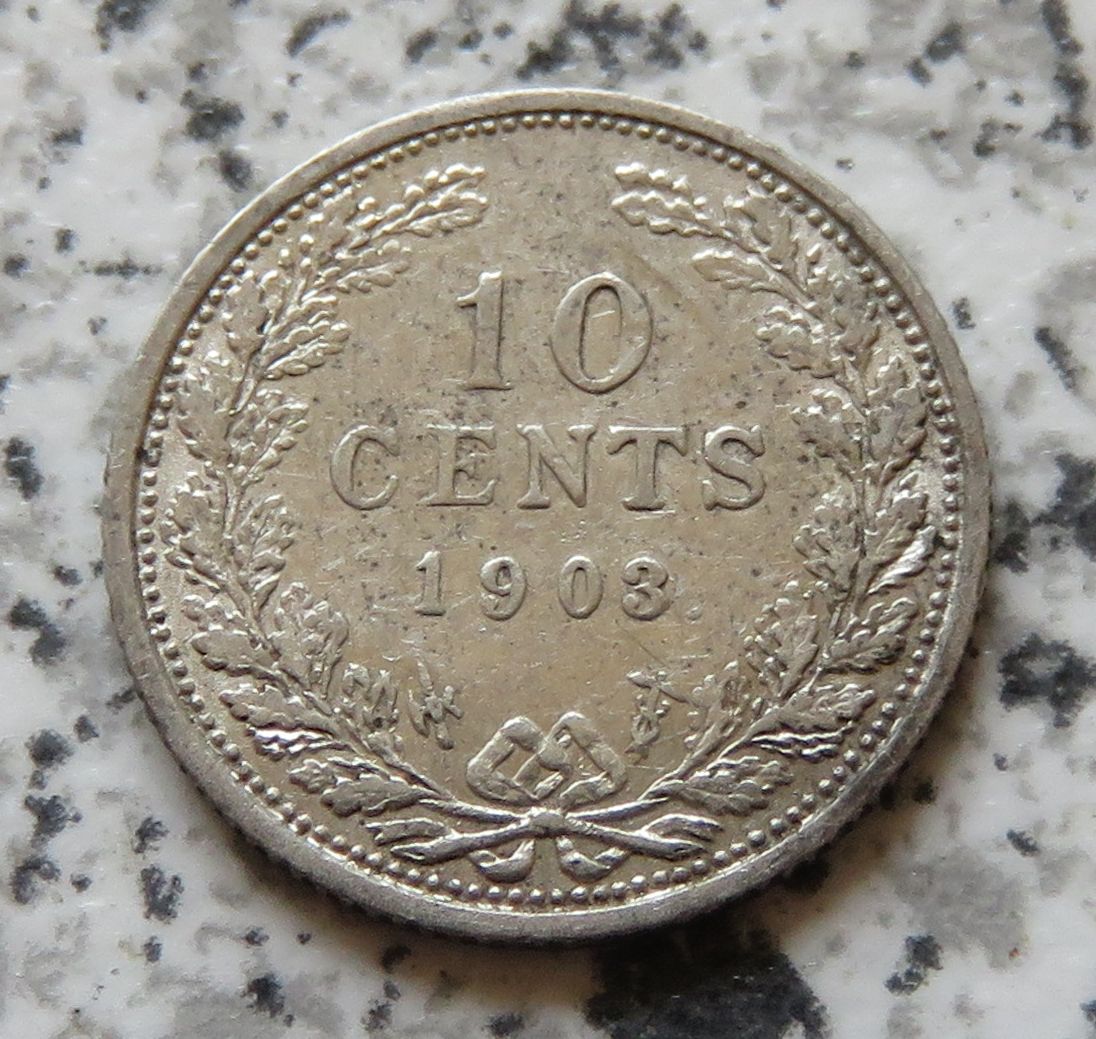  Niederlande 10 Cents 1903   