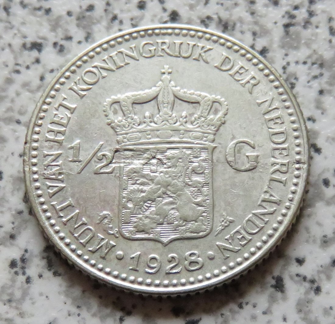  Niederlande 1/2 Gulden 1928   