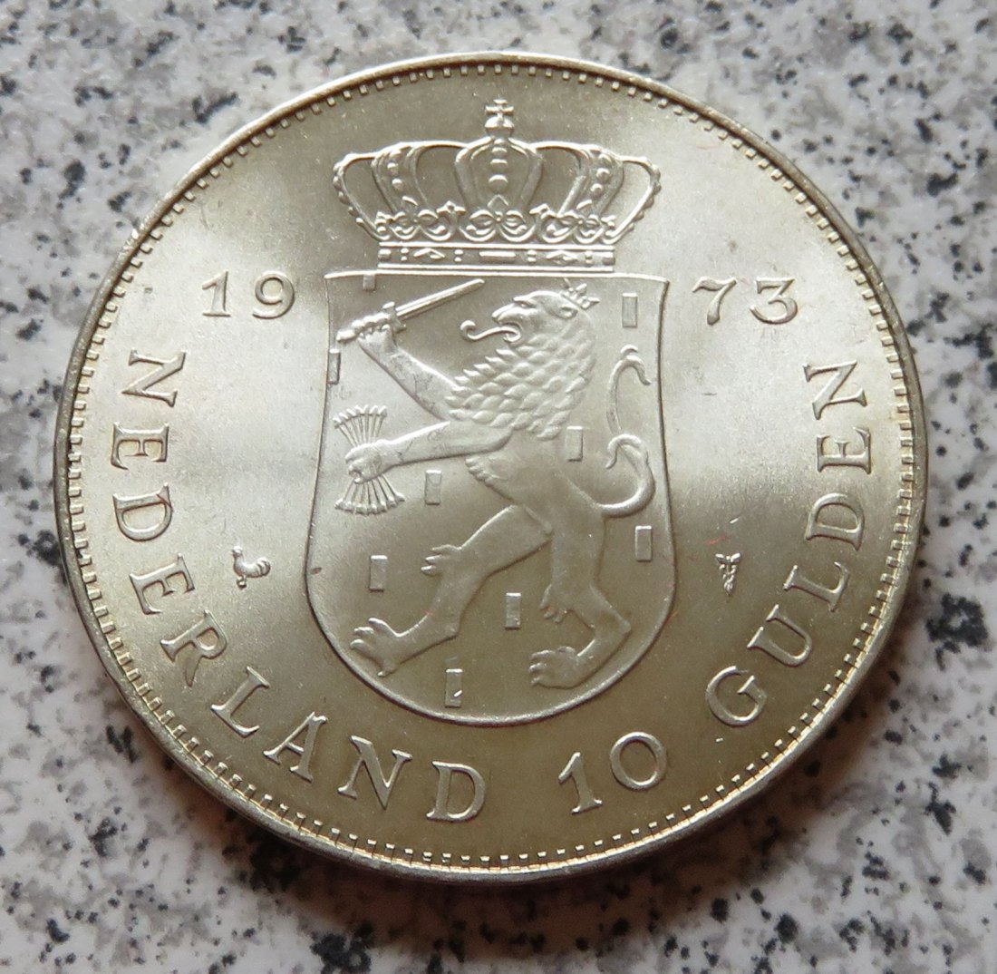  Niederlande 10 Gulden 1973   