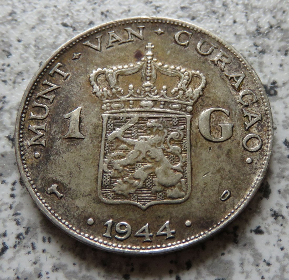  Curacao 1 Gulden 1944 D   