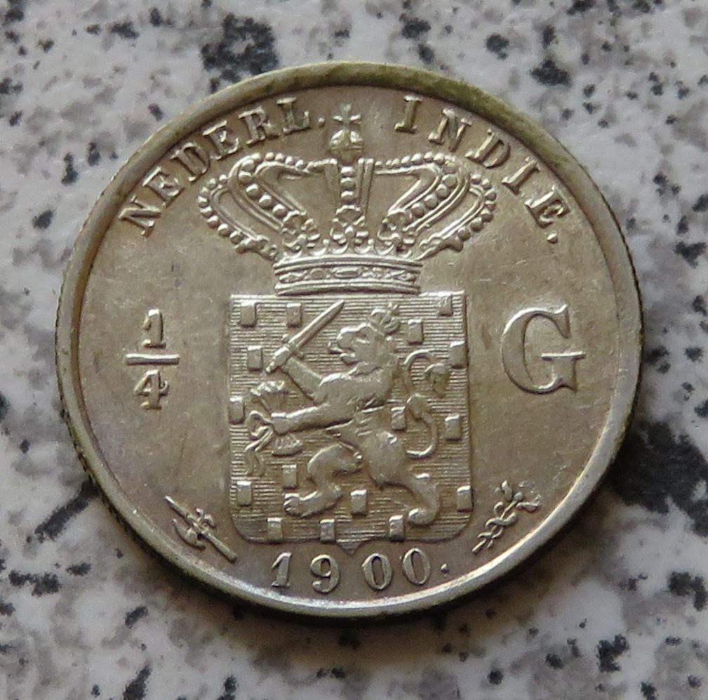  Niederländisch Indien 1/4 Gulden 1900   