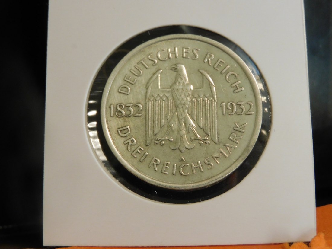  GERMANY 3 MARK 1932 WEIMAR.GRADE-PLEASE SEE PHOTOS.   
