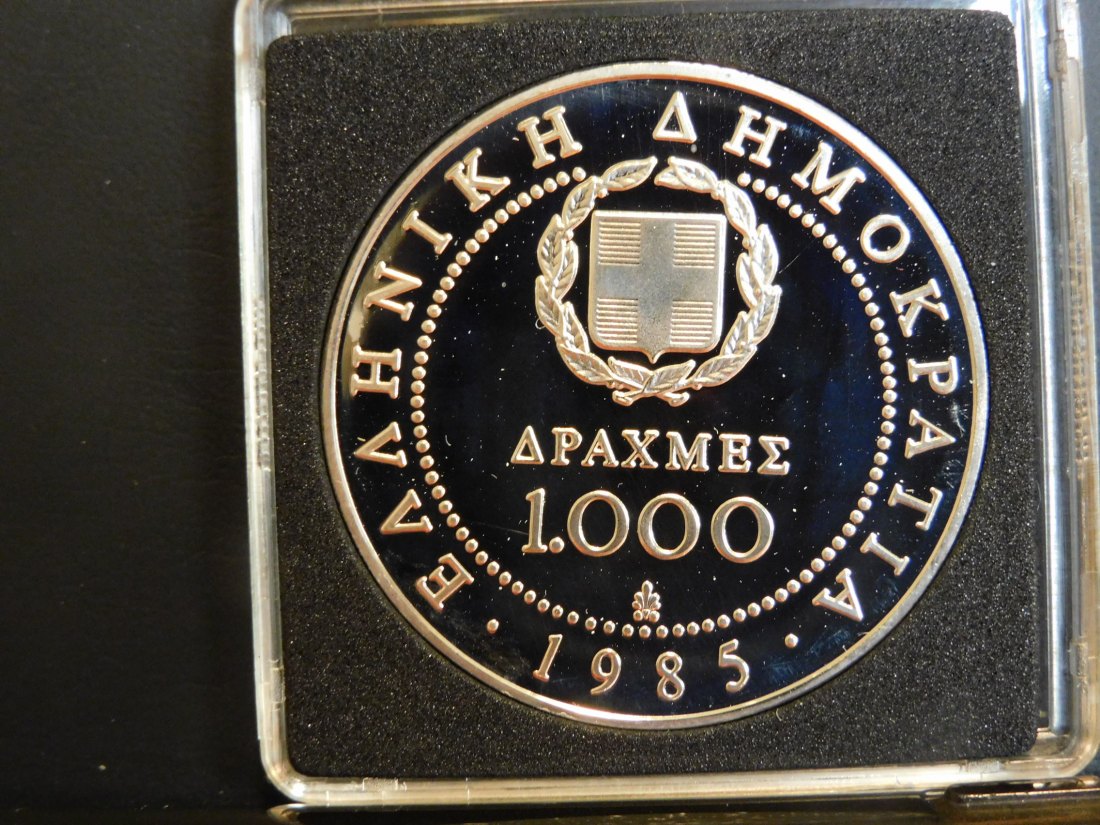  GREECE 1000 DRAHMES 1985.GRADE-PLEASE SEE PHOTOS.   