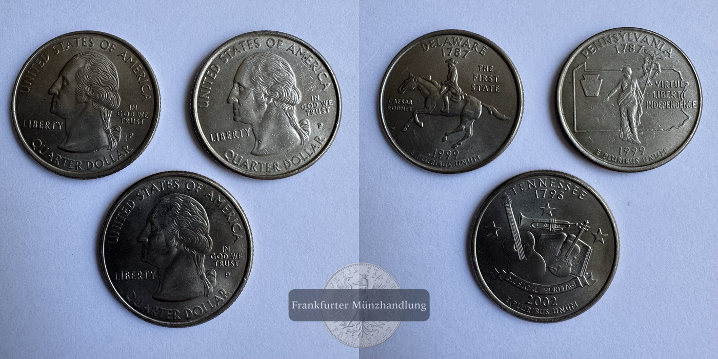 USA Quarter Dollar Washington Quarter P FM-Frankfurt Gewicht: 17,01g Kupfer-Nickel   
