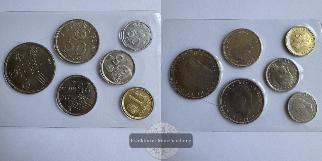  Spanien Münzenset 1980 Mundial '82 FM-Frankfurt Unedles Metall: 48,25g   