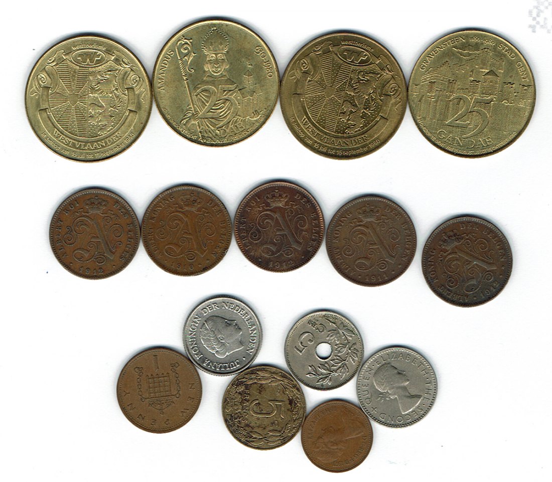 SZAIVERT LOT BELGIEN 2 CENTIMES NIEDERLANDE ENGLAND AFRIKA GENT 25 GANDAE AMANDUS   