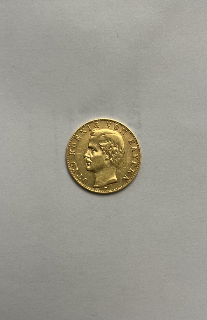 Bayern Otto 10 Mark Gold 1888 D