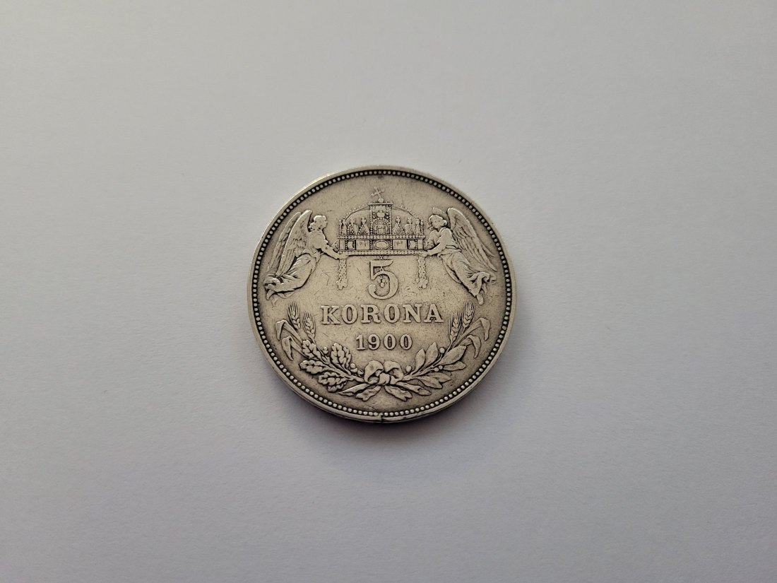  5 Korona 1900 silber 21,6g fein Kronenwährung Österreich Ungarn Spittalgold9800 (5534)   