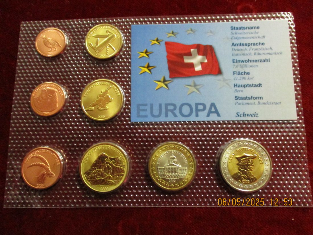  Münzen Probe Schweiz siehe Foto /1   