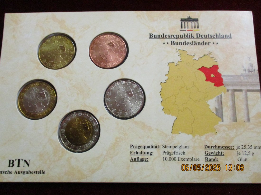  Satz Medaillen im Blister BRD Brandenburg / 3   