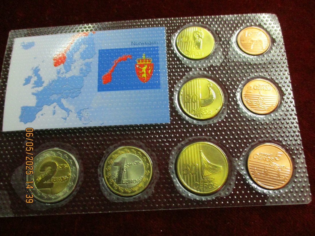 Münzen Probe Norwegen siehe Foto /1   