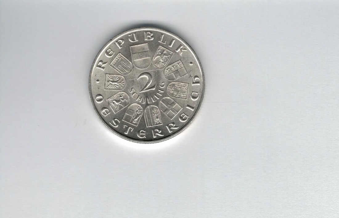  2 Schilling 1930 Walther von der Vogelweide 7,68g fein Ag 1. Rep Österreich Spittalgold9800 (2074/2   