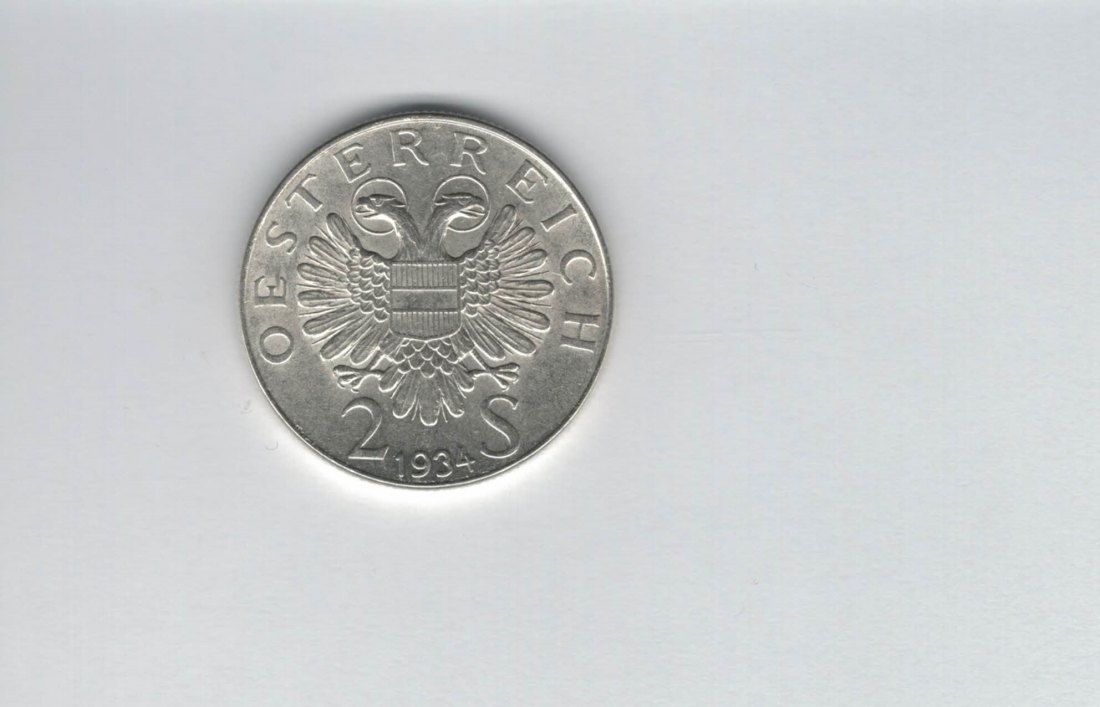  2 Schilling 1934 Engelbert Dollfuss 7,68g fein Ag 1. Rep Österreich Spittalgold9800 (2074/6   
