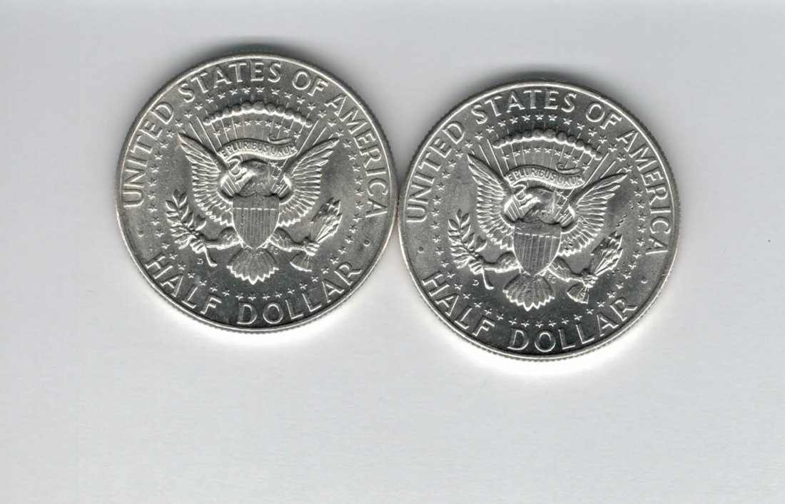  1/2 Dollar 1964 half Kennedy silber 900/á 11,25g fein USA Spittalgold9800 (5095   