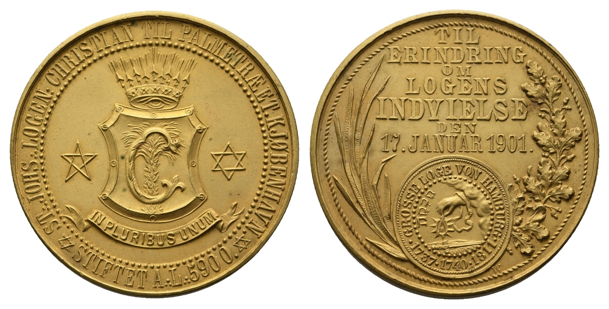  Medaille 1901; unedel, mattiert; 29,82 g, Ø 42 mm   
