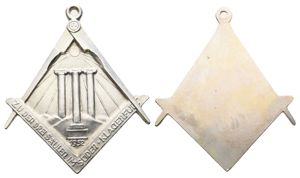  Klagenfurt - Medaille 1952; tragbar, unedel; 25,54 g, 58x50 mm   