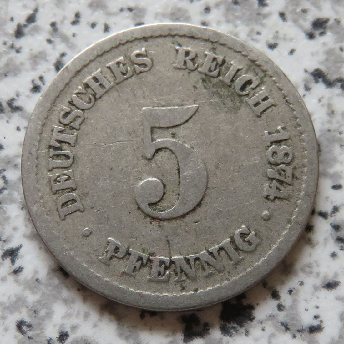  Kaiserreich 5 Pfennig 1874 C   