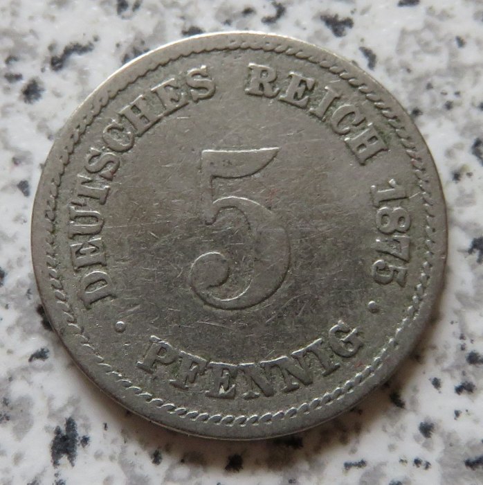 Kaiserreich 5 Pfennig 1875 A   