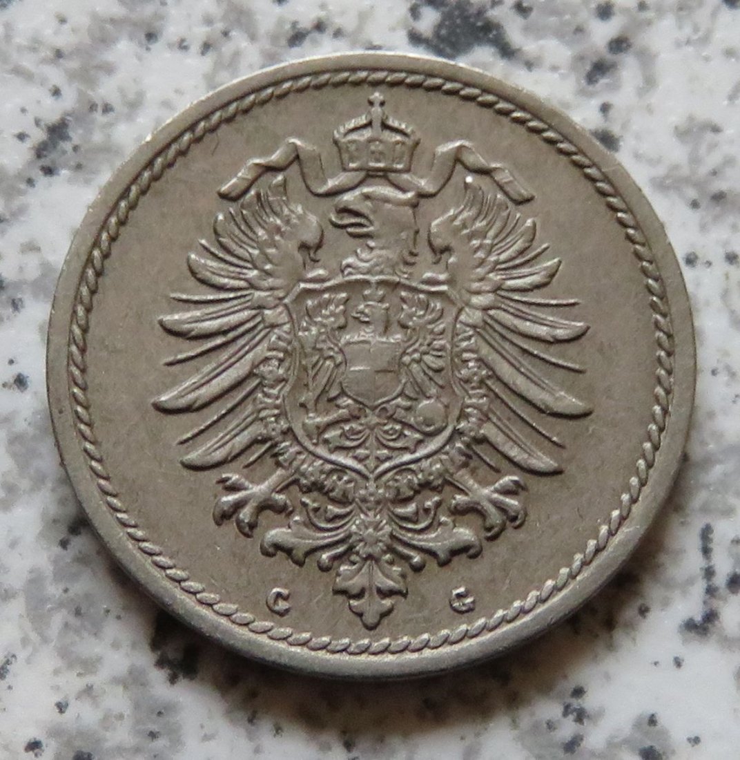  Kaiserreich 5 Pfennig 1875 G   