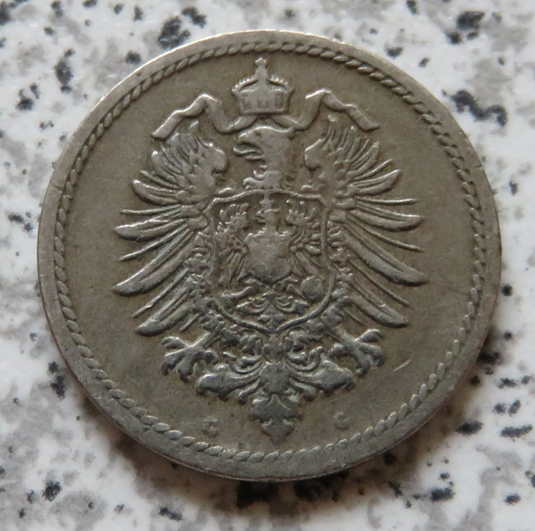  Kaiserreich 5 Pfennig 1875 G   