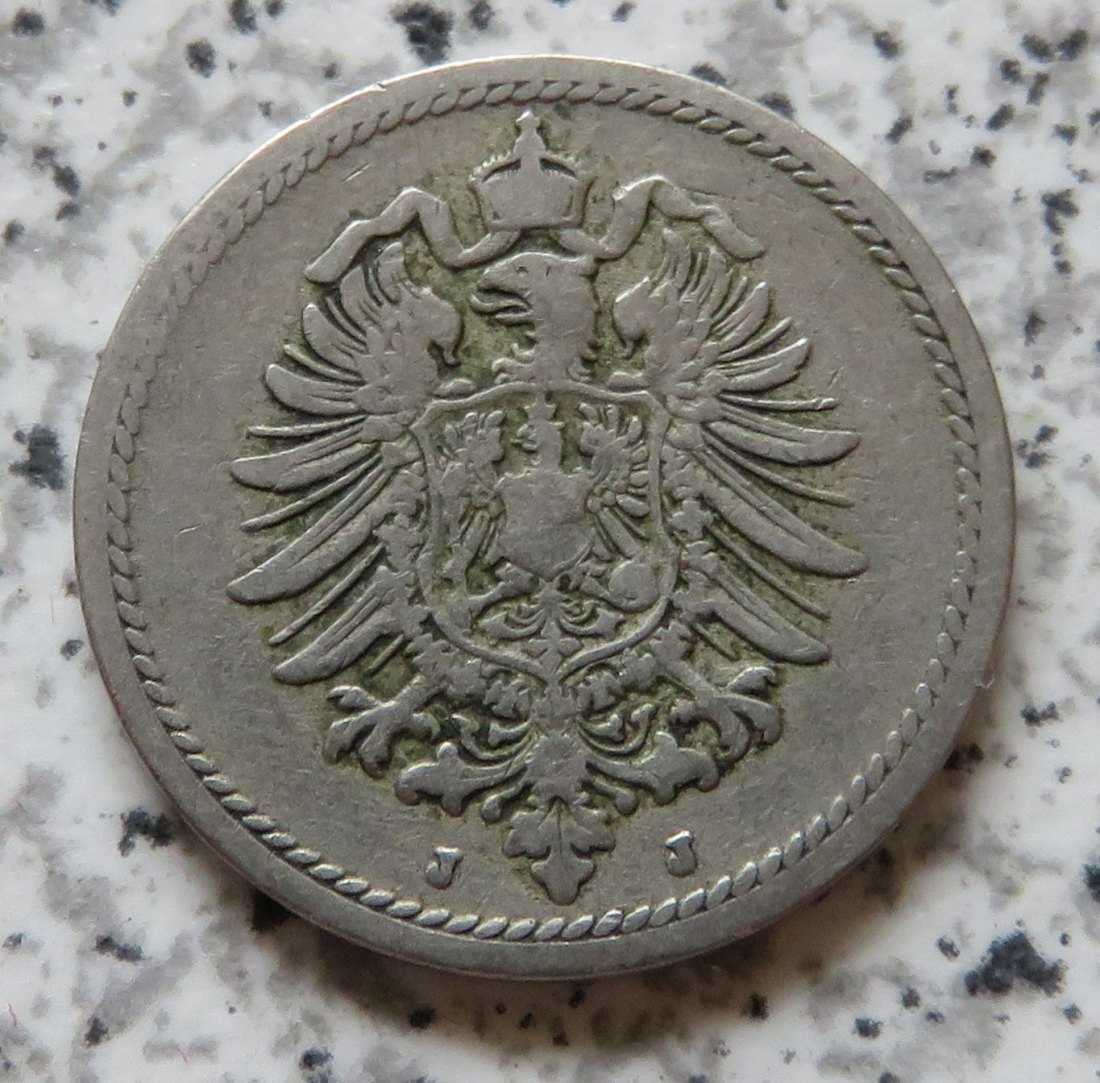  Kaiserreich 5 Pfennig 1875 J   