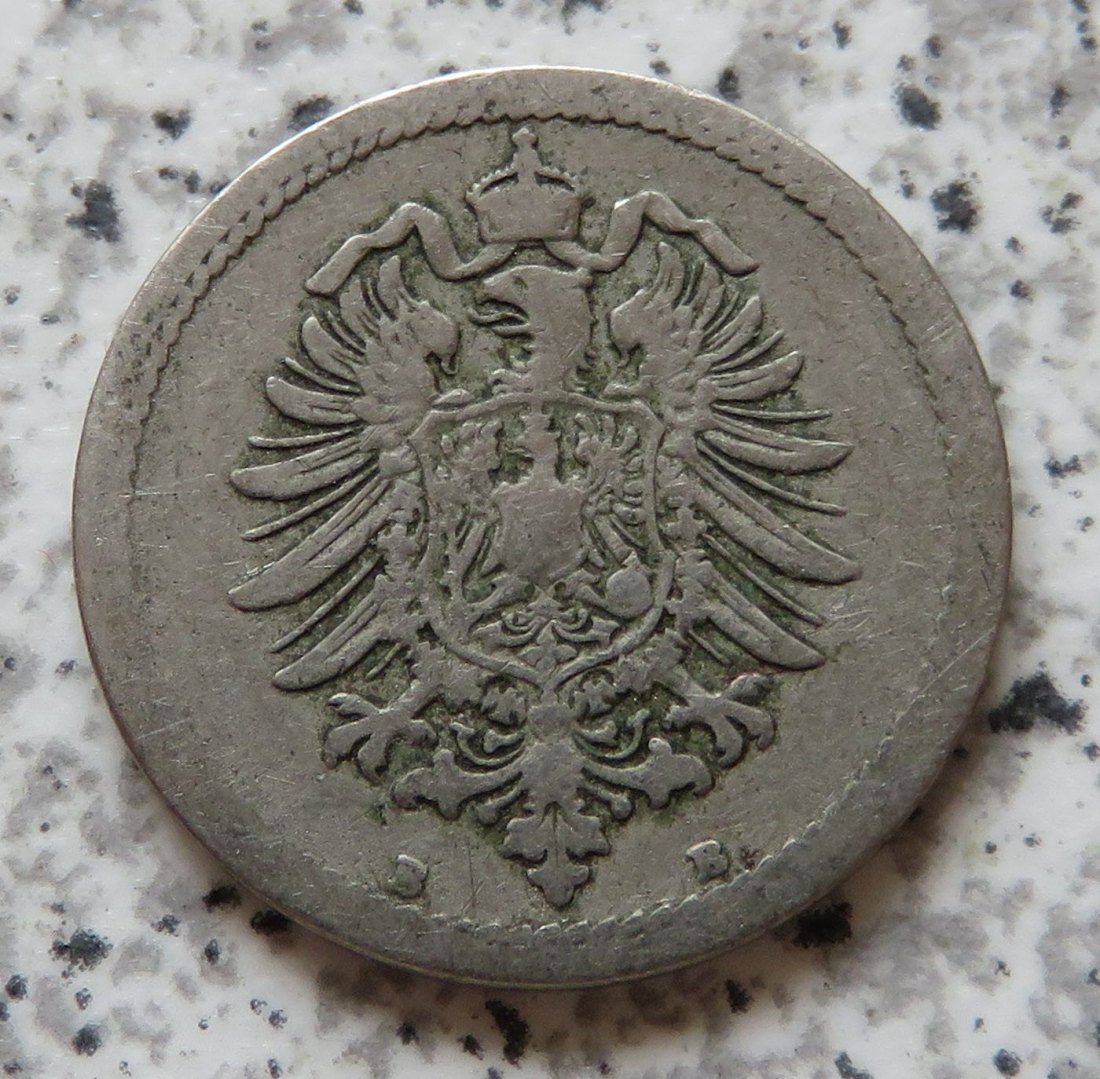  Kaiserreich 5 Pfennig 1876 B   