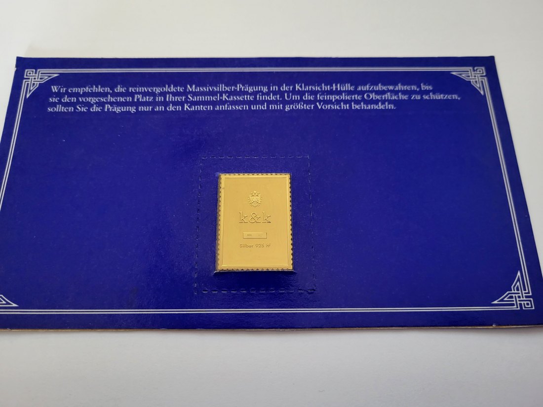 Silbermarke Militärpost k&k Jubiläums Collection silber 925/ca.17,5g Spittalgold9800 (3469   