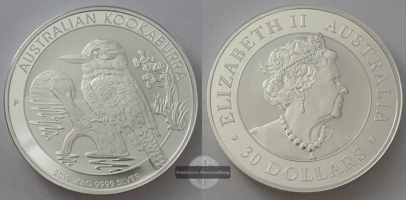  Australien  10 Dollar 2019  Kookaburra  KM# 3763   FM-Frankfurt  Feinsilber: 311g   