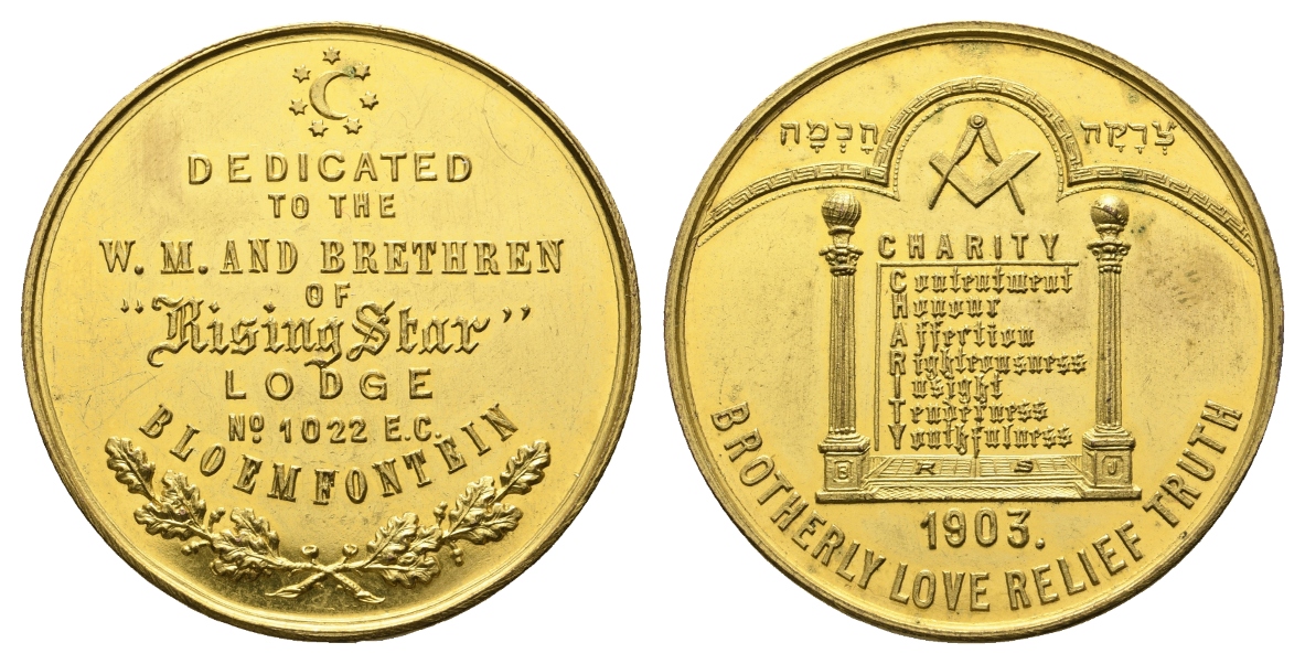  Medaille 1903; vergoldete Bronze, 27,3 g, Ø 42 mm   