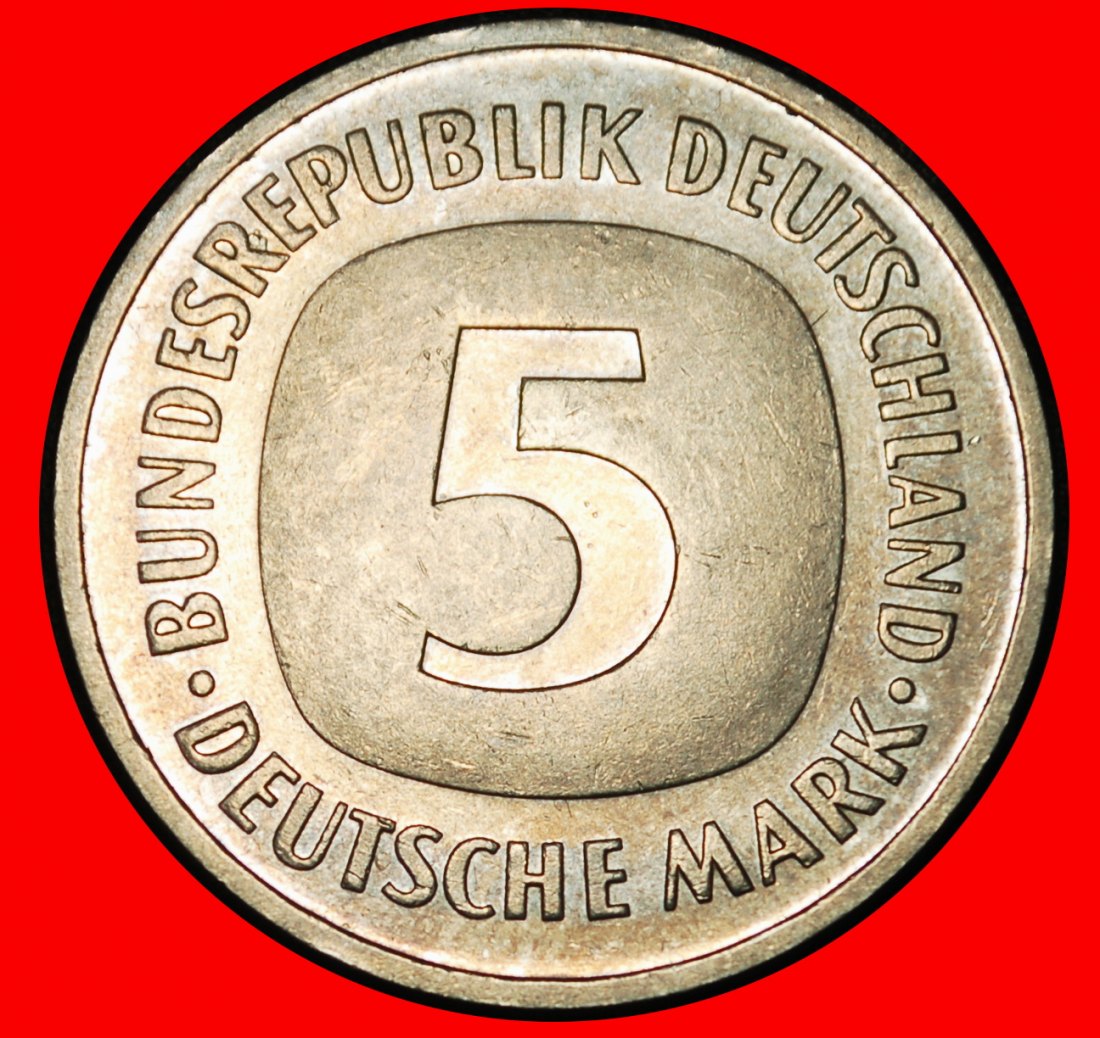  Ⰶ NOT COMMUNIST TYPE (1975-2001): GERMANY★5 MARKS 1988D! BAVARIA! PUBLISHED! LOW START ★ NO RESERVE!   