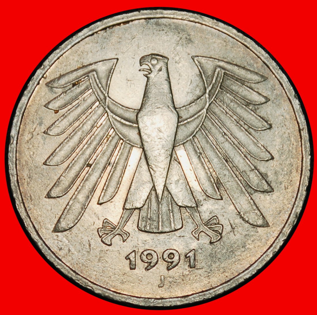  Ⰶ NOT COMMUNIST TYPE (1975-2001): GERMANY★5 MARKS 1991J TV★HAMBURG★PUBLISHED★LOW START ★ NO RESERVE!   