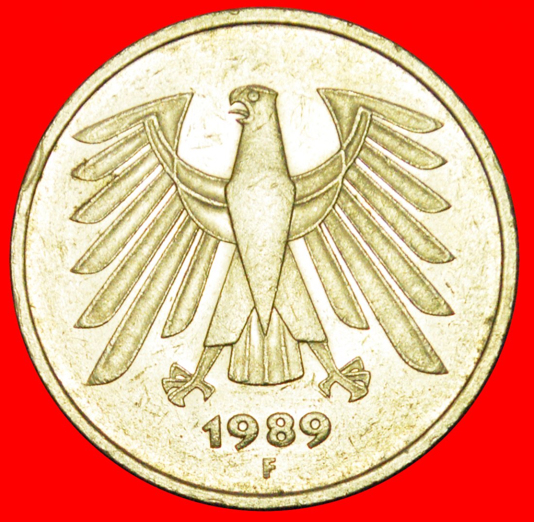  Ⰶ EAGLE 1975-2001: GERMANY ★ 5 MARK 1989F JUST PUBLISHED! BADEN-WUERTTEMBERG★LOW START ★ NO RESERVE!   