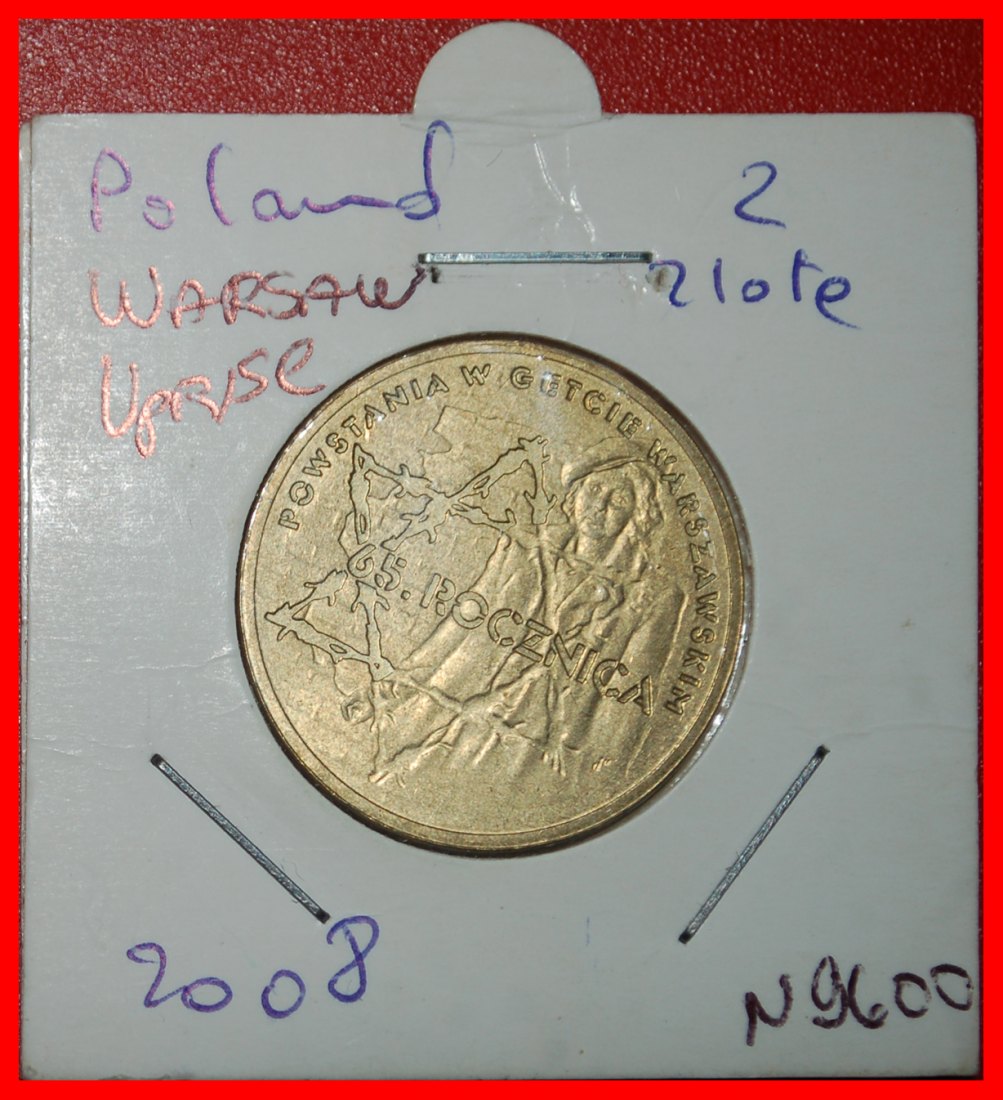Ⰶ GERMANY 1943: POLAND ★2 ZLOTYS 2008 NORDIC GOLD UNC LUSTRE! STAR OF DAVID!★LOW START ★ NO RESERVE!