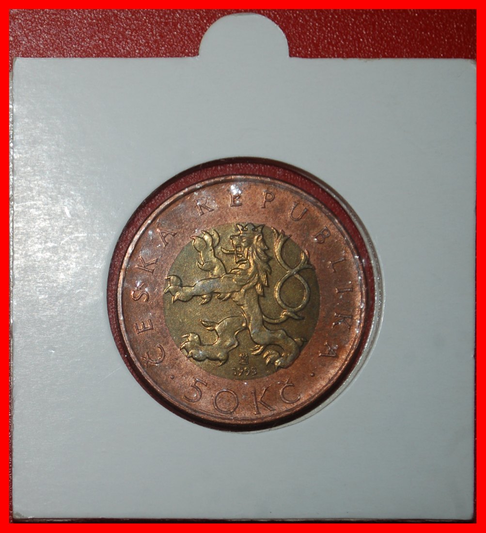 Ⰶ GERMANY (1993-2025): CZECH REPUBLIC★50 CROWNS 1993! UNC MINT LUSTRE★HOLDER★LOW START ★ NO RESERVE!