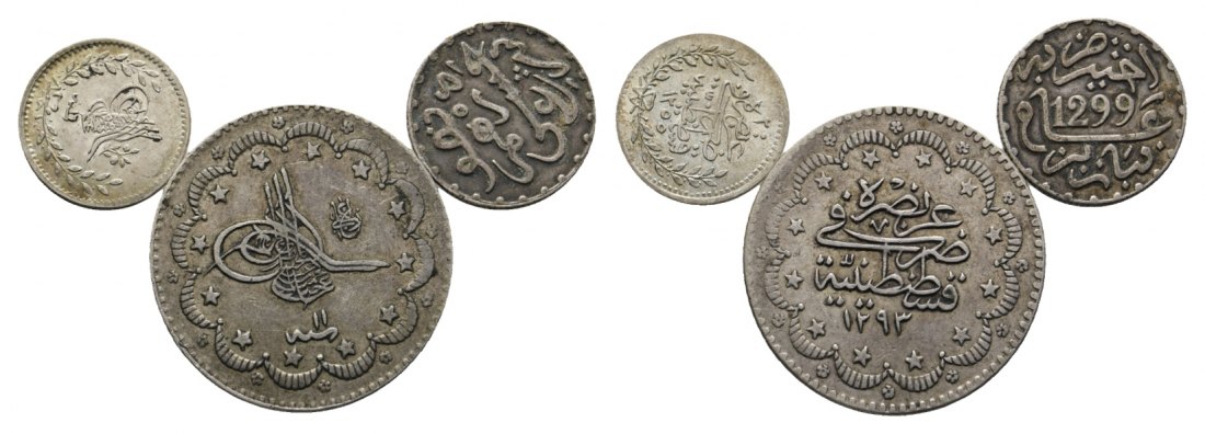  Osmanisches Reich; 3 Kleinmünzen   
