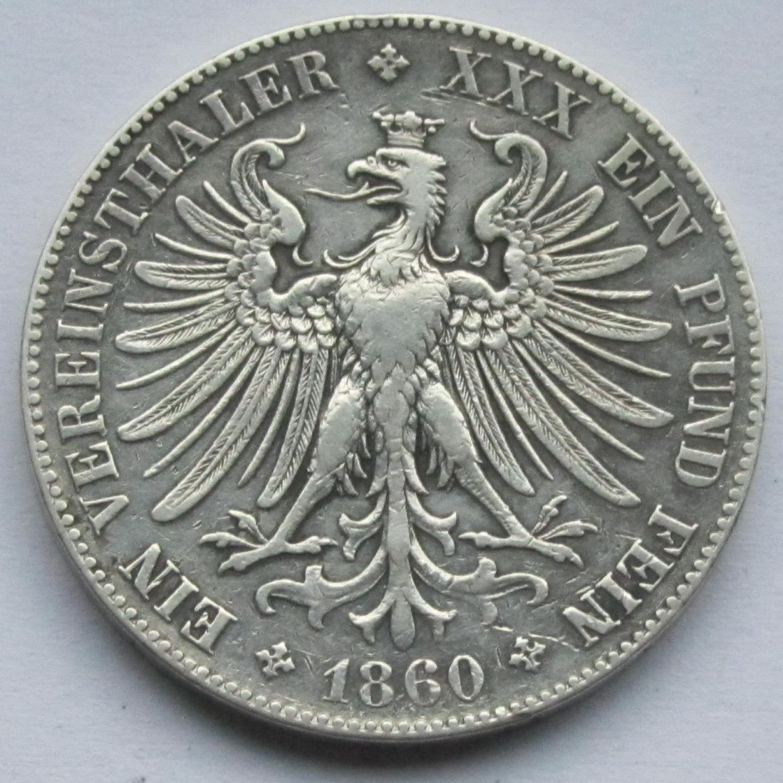  Frankfurt: 1 Taler 1860   