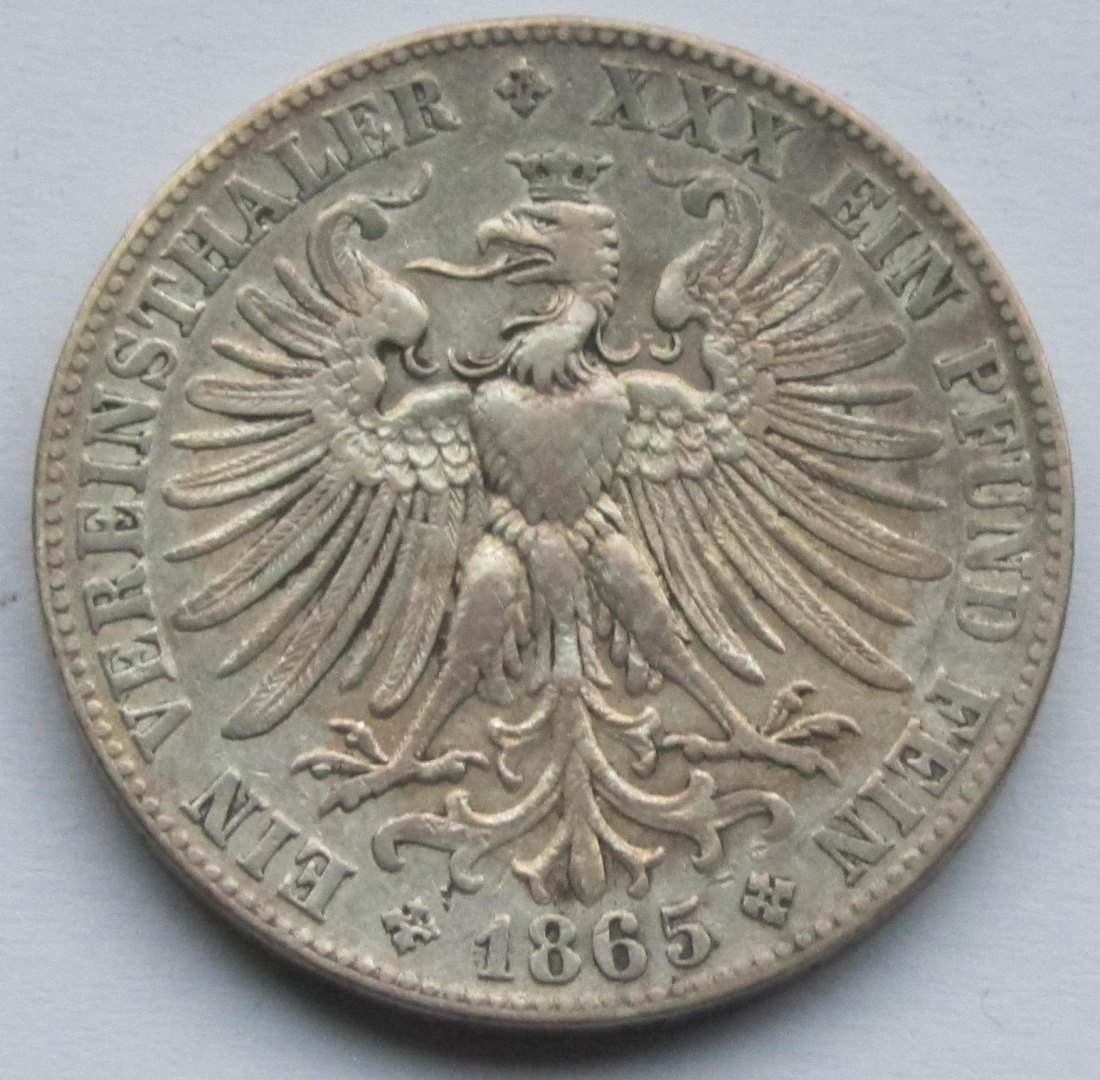  Frankfurt: 1 Taler 1865   
