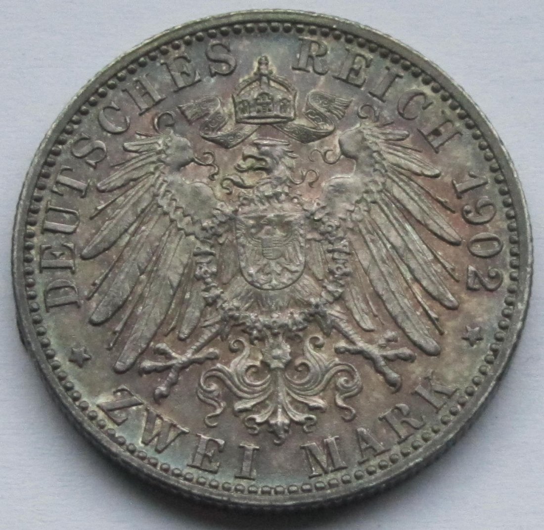  Kaiserreich: Baden, 2 Mark Thronjubiläum (Jaeger 30), 1902   