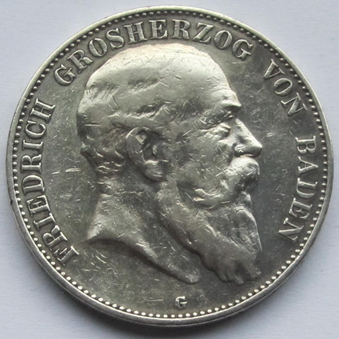  Kaiserreich: Baden, 5 Mark Friedrich I. (Jaeger 33), 1903   