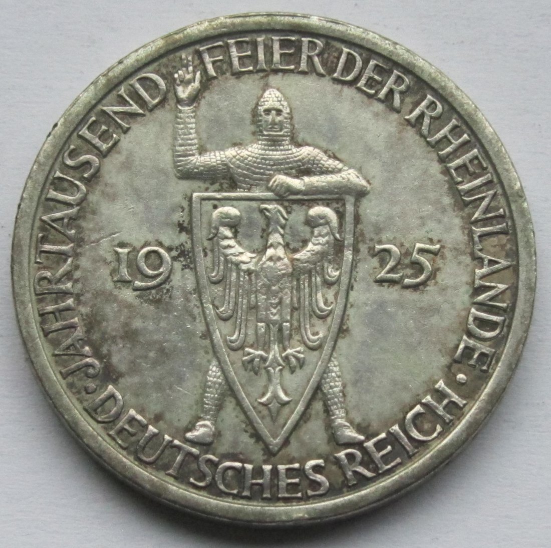  Weimarer Republik: 3 Mark Rheinlande (Jaeger 321), 1925 A   