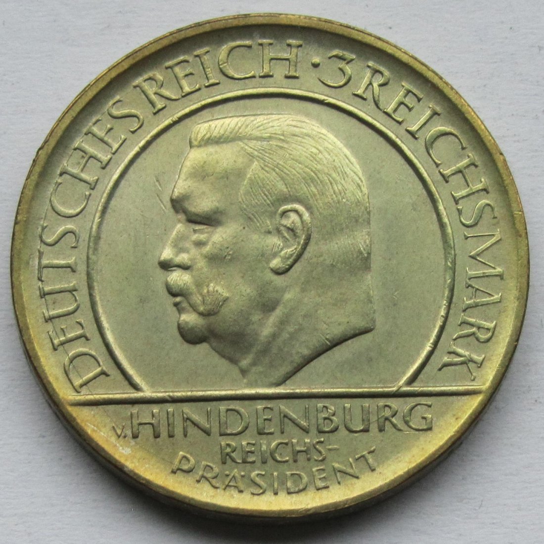  Weimarer Republik: 3 Mark Schwurhand (Jaeger 340), 1929 J   
