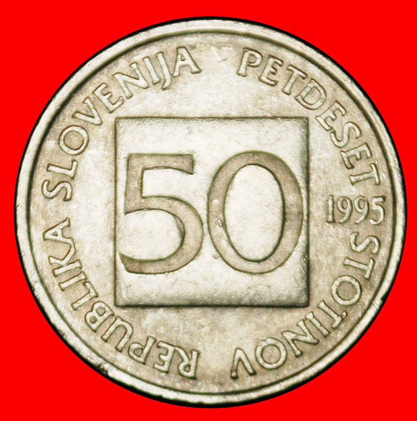  Ⰶ BEE (1992-2006): YUGOSLAVIA SLOVENIA ★ 50 STOTINKAS 1995 UNC MINT LUSTRE! ★LOW START ★ NO RESERVE!   