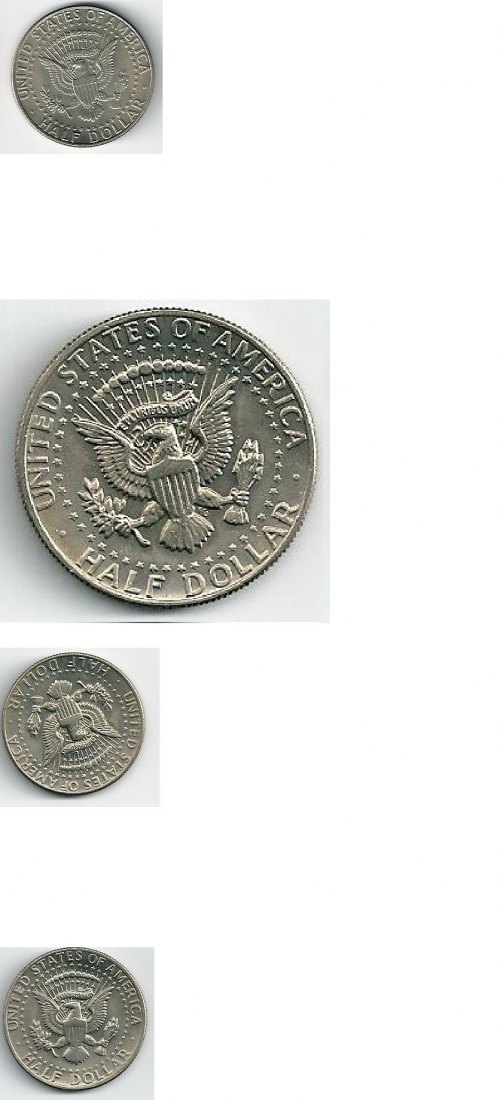  Lot von 4 Münzen Vereinigte Staaten 1/2 Dollar 1977 D - 1979 D - 1980 D - 1991 P   