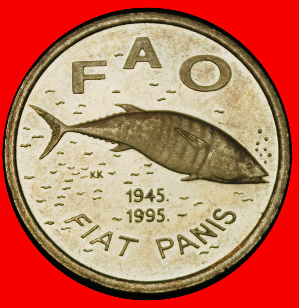 Ⰶ FAO 1945 FISH AND MARTEN: YUGOSLAVIA CROATIA★2 KUNAS 1995! UNC MINT LUSTRE★LOW START ★ NO RESERVE!