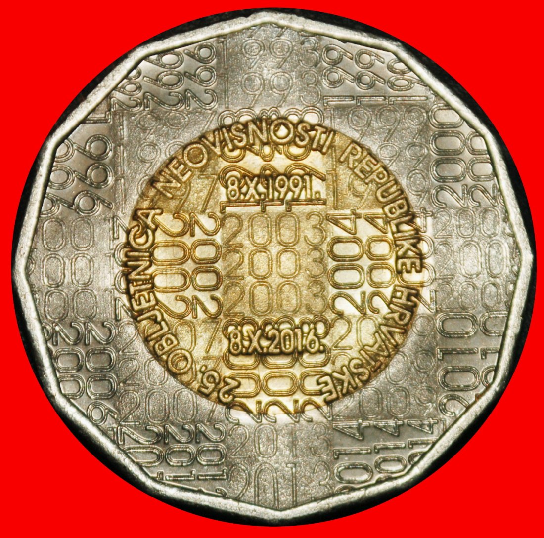 Ⰶ MARTEN 1991: YUGOSLAVIA CROATIA ★ 25 KUNAS 2016 UNCOMMON! UNC MINT LUSTRE!★LOW START ★ NO RESERVE!