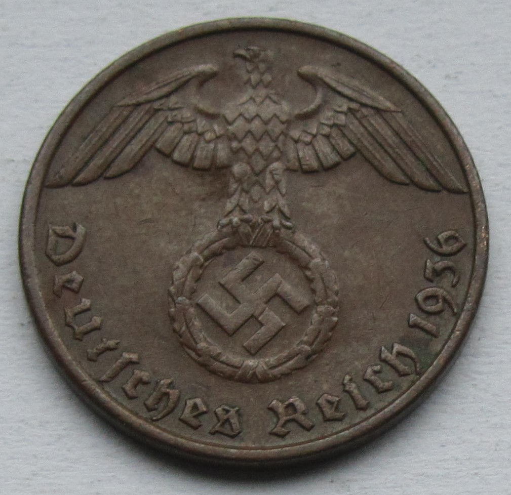  Deutsches Reich: 1 Pfennig 1936 G   