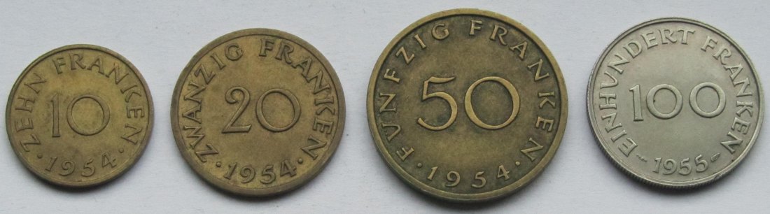  Saarland: Komplettsatz 1954/1955   