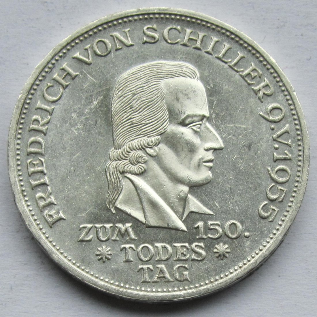  Deutschland: 5 DM Schiller 1955   