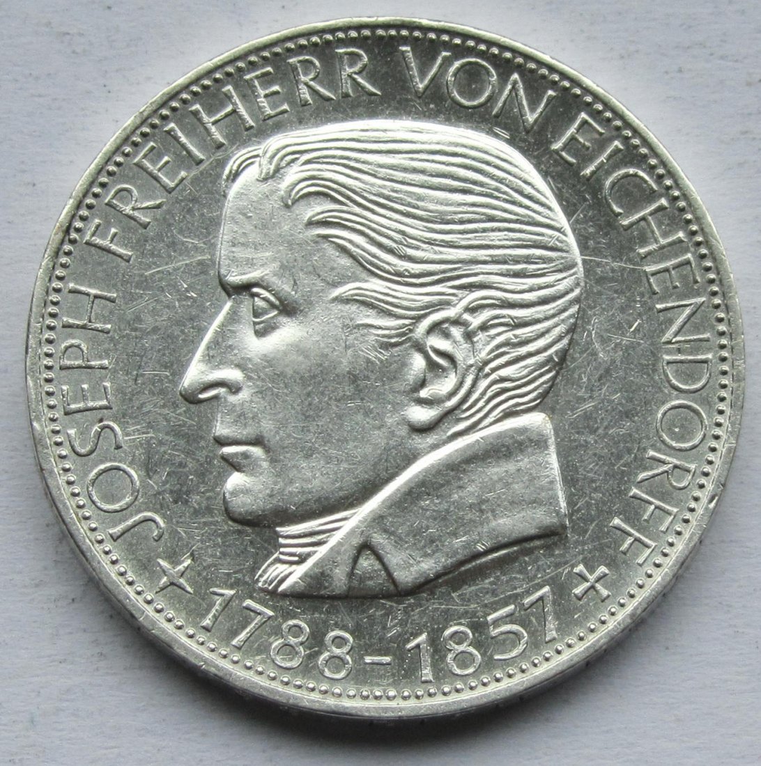  Deutschland: 5 DM Eichendorff 1957   