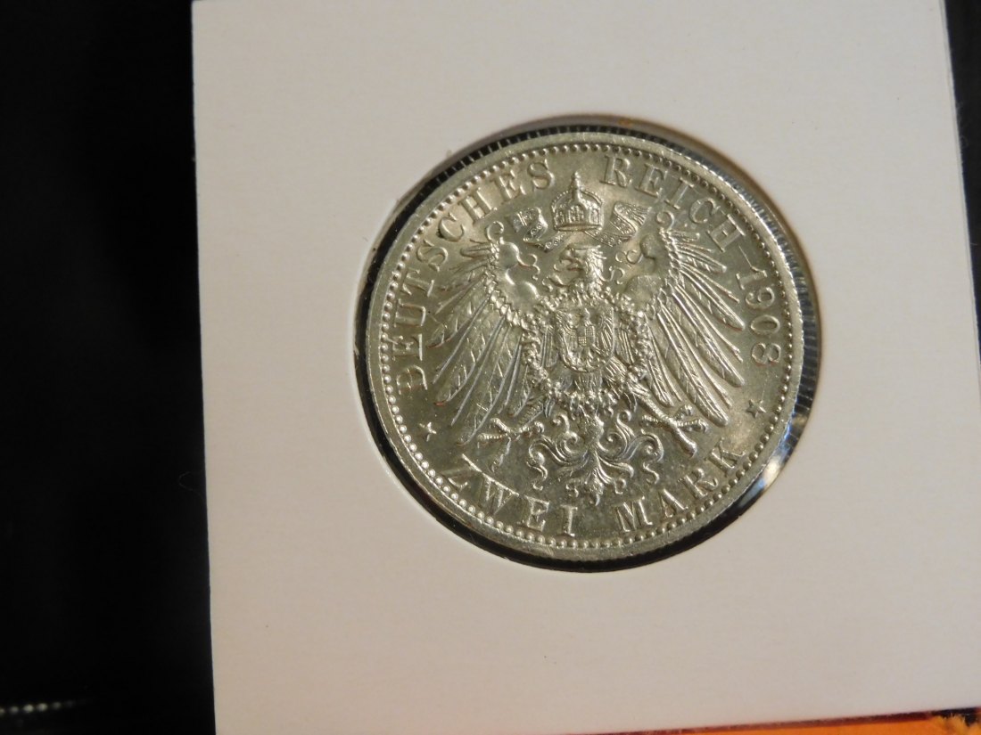  GERMANY 2 MARK 1908 S.W.EISENACH.GRADE-PLEASE SEE PHOTOS.   